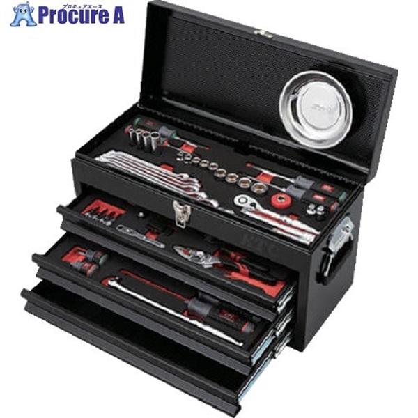 KTC 工具セット チェストタイプ 66点 ブラック SK3662XBK  1S ▼705-1278