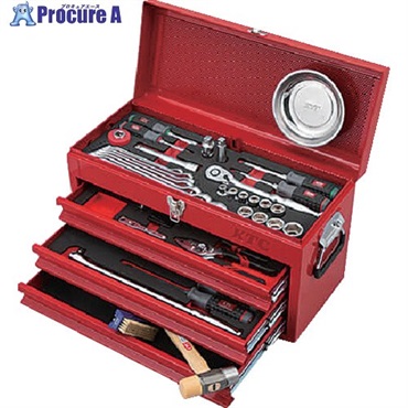 KTC 工具セット チェストタイプ 60点 レッド SK4601XR  1S ▼705-1284