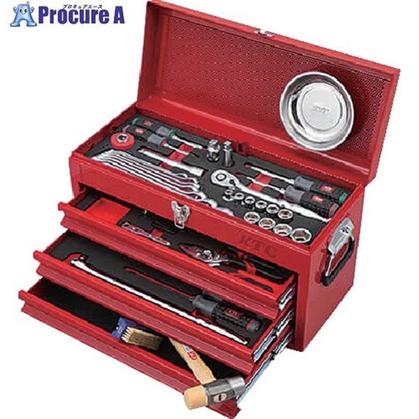 KTC 工具セット チェストタイプ 60点 レッド SK4601XR  1S ▼705-1284