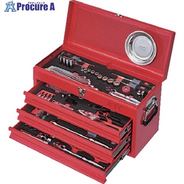 KTC 工具セット チェストタイプ 72点 レッド SK7722XR  1S ▼705-1302