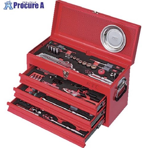KTC 工具セット チェストタイプ 72点 レッド SK7722XR  1S ▼705-1302