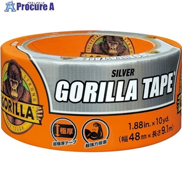 KURE 強力補修テープ ゴリラテープ シルバー 48mm×9.1m×厚さ0.43mm NO1787  1巻  呉工業(株) ▼694-6385