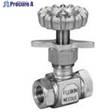 Fujikin 微量調整CV値0.16 黄銅製ニードルバルブ1/4B プロペラナット付き DUE-12LB-R  1個  (株)フジキン ▼609-3435