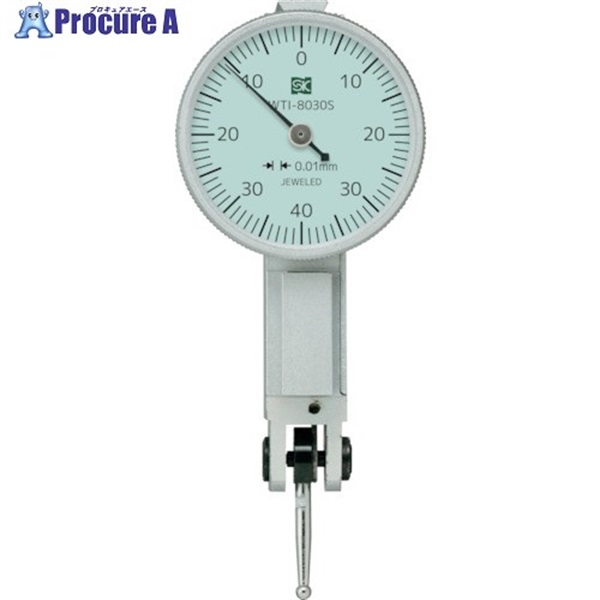 SK ダイヤルインジケータ 測定範囲0-0.8mm 最小表示0.01mm 測定子:鋼 WTI-8030S  1個 ▼149-4546