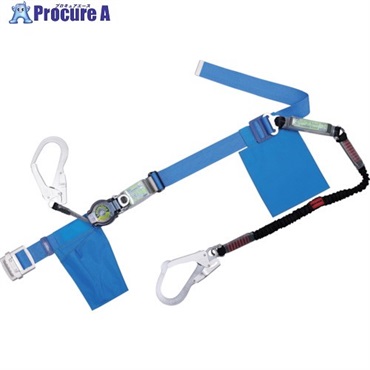 TSUYORON 墜落制止用器具 ランヤード2丁掛け仕様 ロック機構付きロックリトラ 幅50MM×長さ1400MM TB2LRL593NV5931BL4BKLBP  1本 ▼425-0903