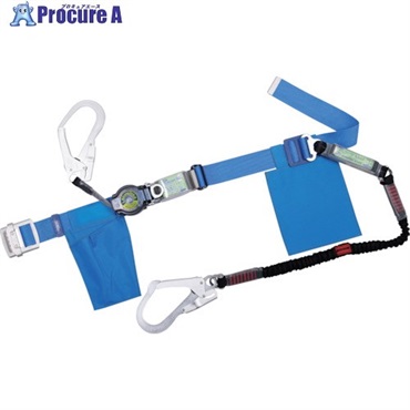 TSUYORON 墜落制止用器具 ランヤード2丁掛け仕様 ロック機構付きロックリトラ  幅50MM×長さ1200MM TB2LRL593NV5931BL4BKMBP  1本 ▼425-0921