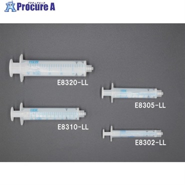 HENKE ルアーロックオールプラスチックシリンジ5mL 1袋＝100本入 E8305-LL  1袋 ▼704-4531