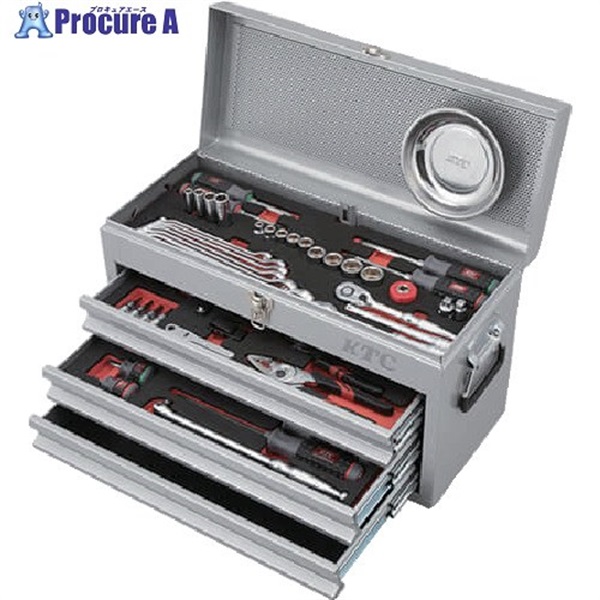 KTC 工具セット チェストタイプ 66点 シルバー SK3662XS  1S ▼705-1277
