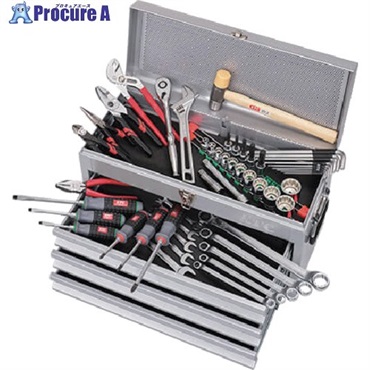 KTC 工具セット 12.7sq. 一般機械整備向け チェストタイプ 52点 シルバー SK4521MXCS  1S ▼705-1283