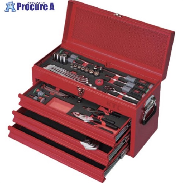 KTC 工具セット チェストタイプ 50点 レッド SK3501XR  1S ▼706-0690