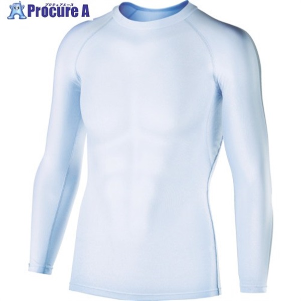 おたふく 冷感・消臭 パワーストレッチ長袖クルーネックシャツ ホワイト LL JW-623-WH-LL  1着 ▼759-1047