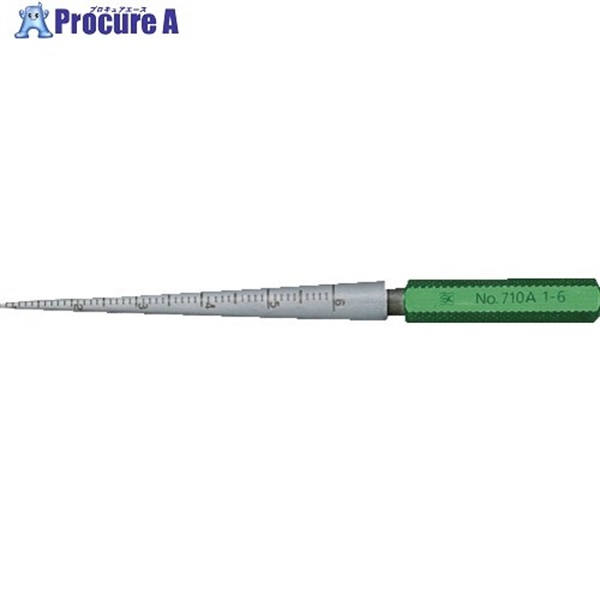 SK 円筒テーパーゲージ カラーグリップタイプ 測定範囲1～6mm CGTPG-710A  1本 ▼236-7456