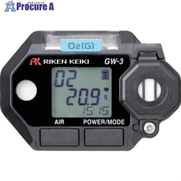 理研 腕時計型(装着型)酸素濃度計 GW-3(O2) GW-3 00  1台 ▼597-8697
