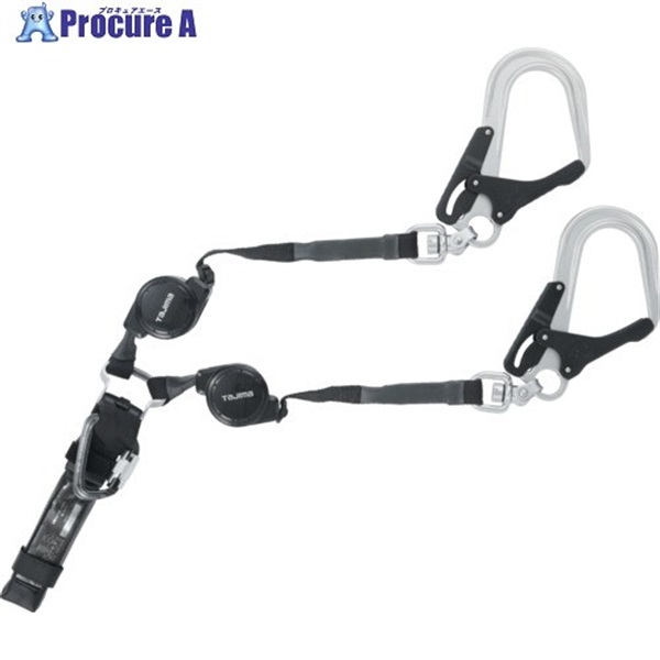 タジマ ハーネス用ランヤードCR150F ダブルL8 A4CR150F-WL8  1個 ▼683-1422