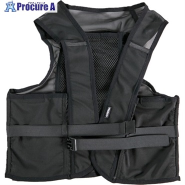 TRUSCO 長時間アルミパック 保冷剤用 クールベスト 単品 フリーサイズ TCV-BK  1着 ▼702-9166