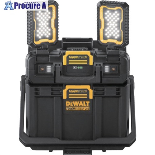 DEWALT 投光器・収納ボックス  タフシステム2.0ライトボックスパワースタックセット 2000lm×2個 DWST08064-JP  1S ▼709-1641