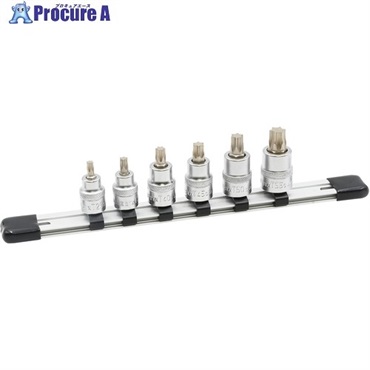 TONE ショートトルクスソケットセット 強力タイプ・ホルダー付 6点セット HTX306S  1S ▼717-0574