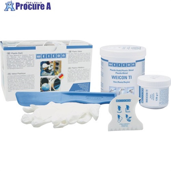 ヴァイコン 金属補修材(耐熱) WEICON TI(チタン粉・パテ状) 500g 10013464  1S ▼709-8107