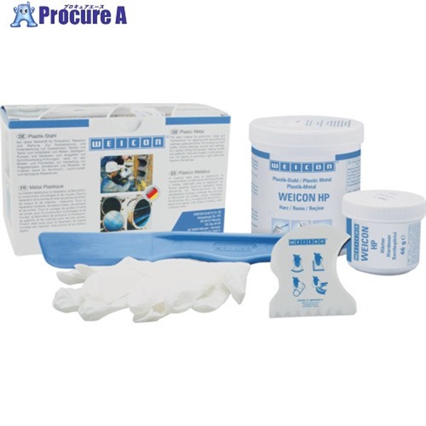 ヴァイコン 金属補修材(湿潤面・水中硬化) WEICON HP(鉱物粉・パテ状) 500g 10054003  1S ▼709-8110