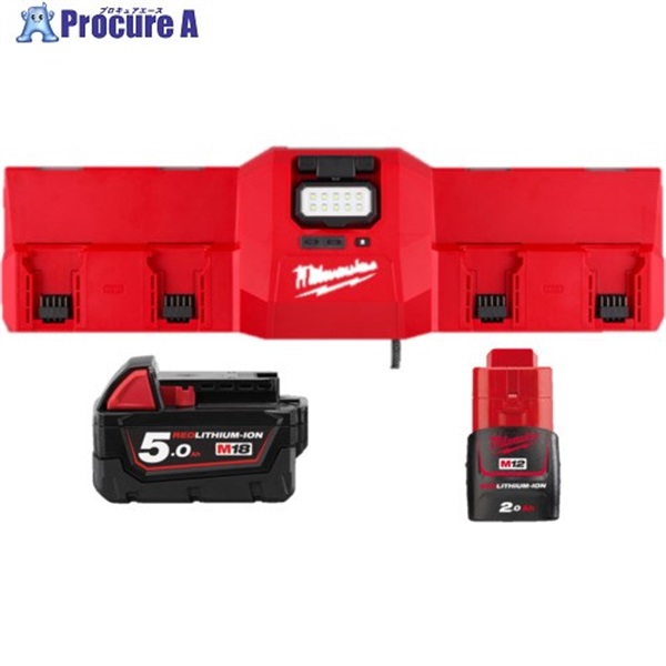 milwaukee 【数量限定】 M12-M18 マグネット充電器 2.0Ah ＆ 5.0Ah キット M18 NRG-522LR JP  1式 ▼715-1375