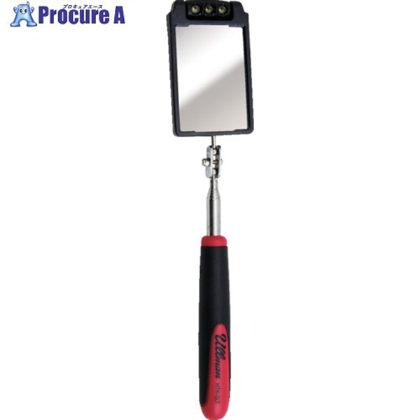ULLMAN LEDインスペクションミラー スクエア型 HTK-2LT  1個 ▼723-3862