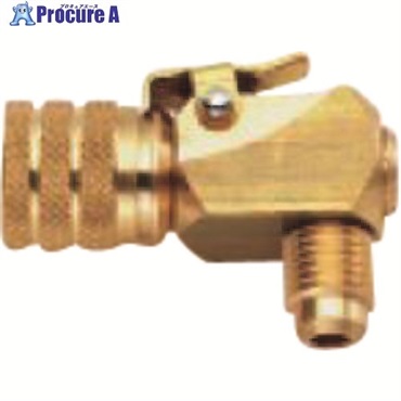 タスコ 1/4″ストップバルブ付ワンタッチコネクタ TA220JB-2  1個 ▼143-2272