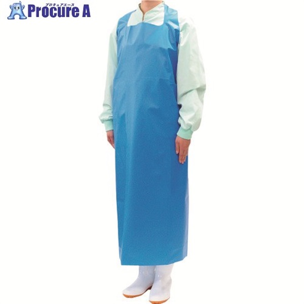 川西 ガードファイン軽量ウレタンエプロン ブルー LLサイズ 4449BL-LL  1枚 ▼181-7756