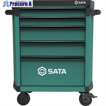 SATA 5段ローラーキャビネット 緑 ST95112G  1台 ◇▼679-3449