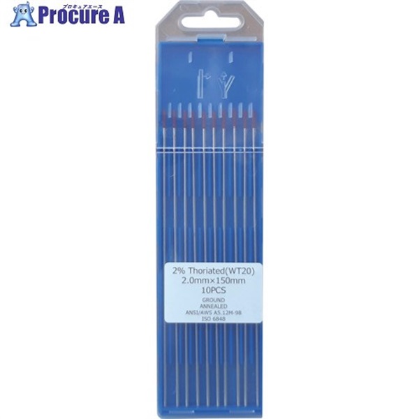マイト トリウム入電極2.0mm×150mm(10本) WT20-2.0  1S ▼250-3463