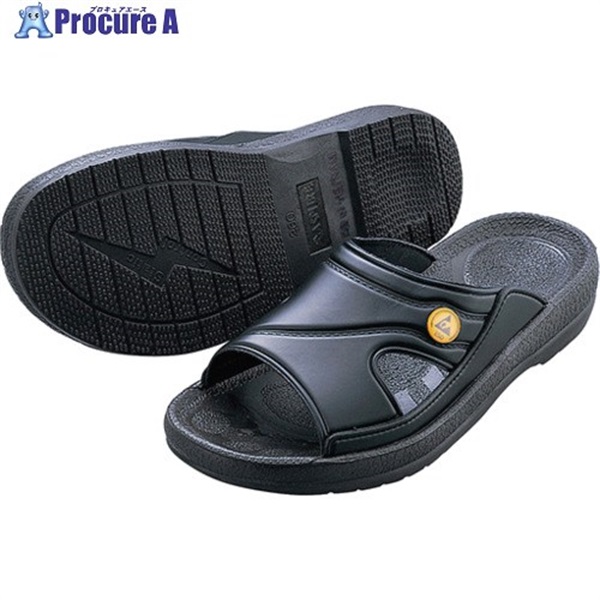 AS アズピュアESDスリッパ 黒 M 4-1204-03  1足 ▼368-6235