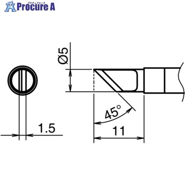 白光 こて先 KL型 T39-KL  1個 ▼558-7876