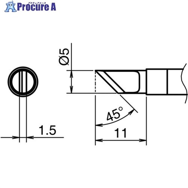 白光 こて先 KL型 T39-KL  1個 ▼558-7876