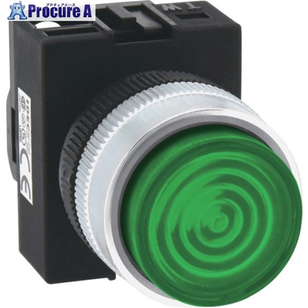 IDEC Φ22丸突形表示灯 緑 AC/DC100/120V APW1QH2DG  1個 ▼704-8112