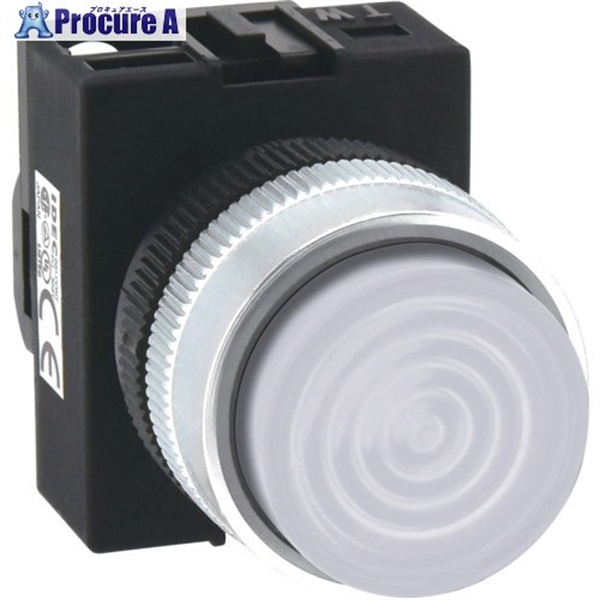 IDEC Φ22丸突形表示灯 ピュアホワイト AC200/220V APW1QMDPW  1個 ▼704-8124