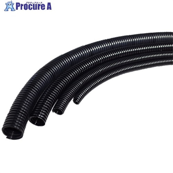 NIKKI コルゲートチューブ 10m スリットあり ナイロン 内径10.7mm NCT-10NY  1巻 ▼709-7757