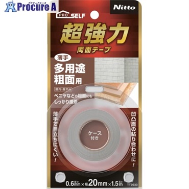 ニトムズ 超強力両面テープ 多用途粗面用(薄手)20×1.5 TT0033  1巻 ▼716-2417