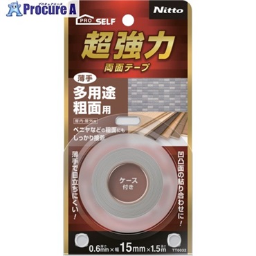 ニトムズ 超強力両面テープ 多用途粗面用(薄手)15×1.5 TT0032  1巻 ▼716-2418