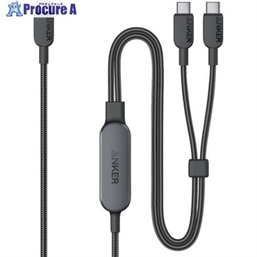 Anker USBケーブル USB-C ＆ USB-C ケーブル (2-in-1， 140W) 1.8m ブラック A8895N12  1本 ▼718-6040