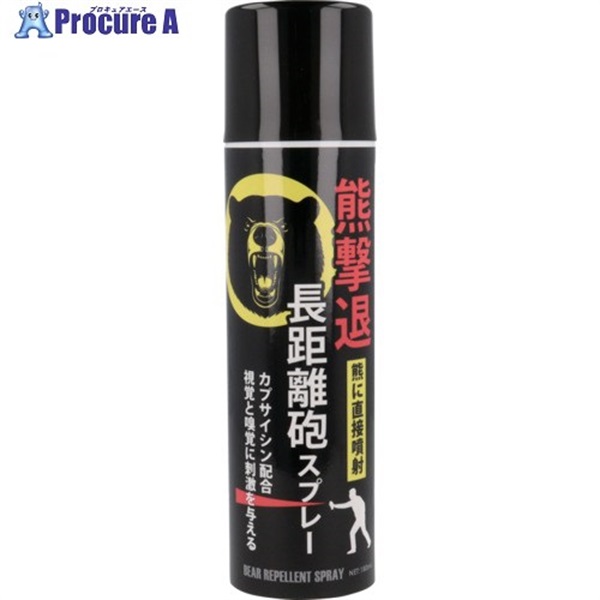 FUJIKON 熊撃退スプレー 熊撃退 長距離砲スプレー 180ml KM-180-1  1本 ▼715-7559