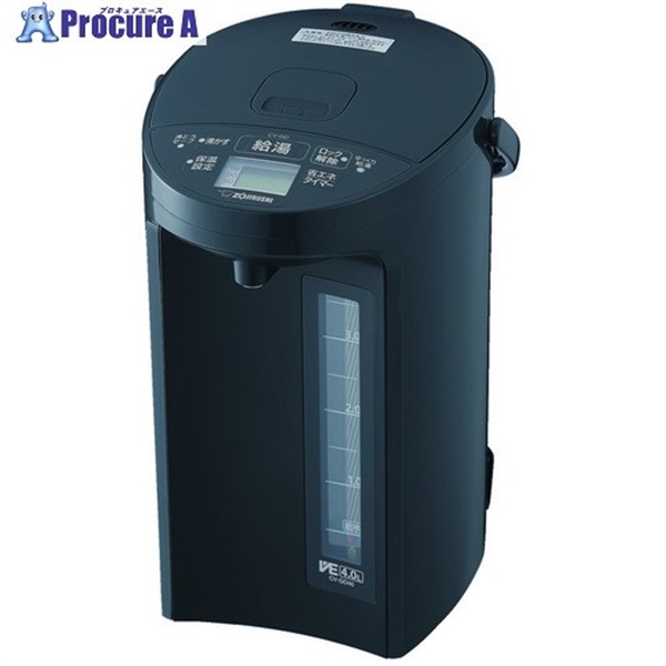 ZOJIRUSHI 電気ポット 4.0L ソフトブラック CV-GD40-BM  1本 ▼709-9611