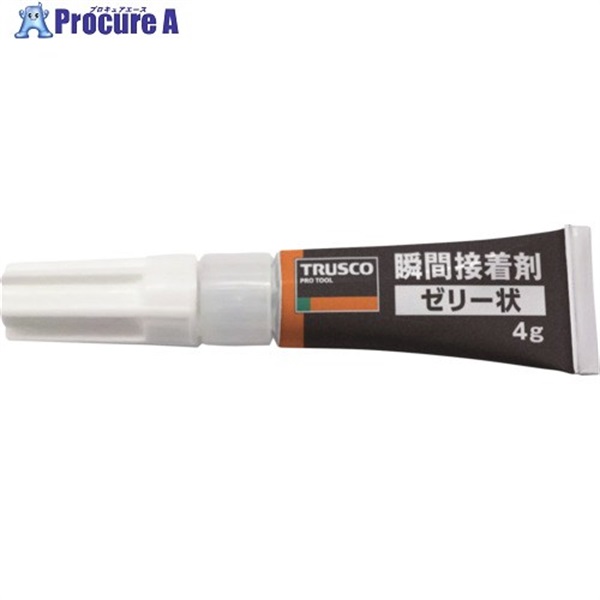 TRUSCO 【期限切れ間近品】 瞬間接着剤 4g ゼリー状 SYU4G-ZOTSUTOME  1個 ▼735-4201
