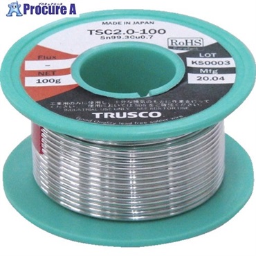 TRUSCO 【期限切れ間近品】 鉛フリーはんだ(配管・配線用)Φ1.0-100G TSC1.0-100OTSUTOME  20巻 ▼735-4204