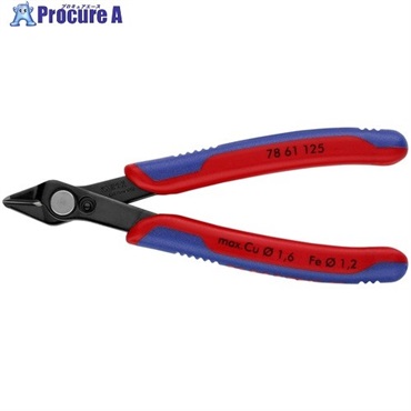 KNIPEX エレクトロニクス スーパーニッパー バーニッシュ(SB店頭展示パッケージ仕様) 7861-125SB  1丁 ▼246-0150