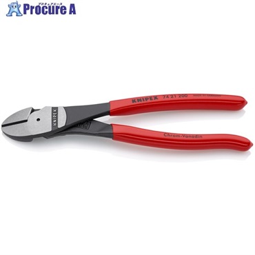 KNIPEX 強力型ニッパー 12°オフセット型 200mm (SB店頭展示パッケージ仕様) 7421-200SB  1丁 ▼594-5818