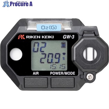 理研 腕時計型(装着型)酸素濃度計 GW-3(O2) GW-3 00  1台 ▼597-8697