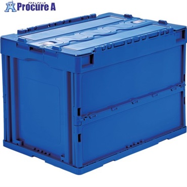 TRUSCO オリコン 折りたたみコンテナ60L スライドロックフタ付 ダークブルー CRSC60N-DB  1個 ▼691-5814