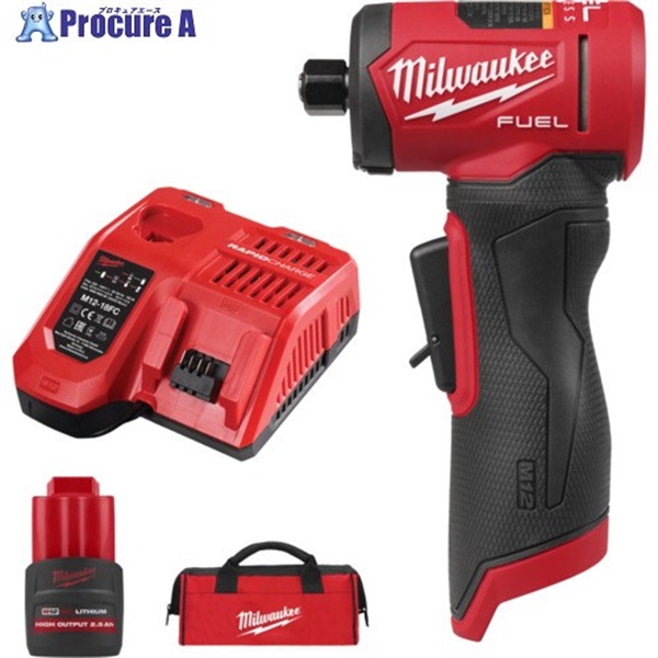 milwaukee M12 FUEL アングルハンドグラインダー 2.5Ah x 1 キット M12 FDGA2-251B LR JP  1個 ▼717-5726