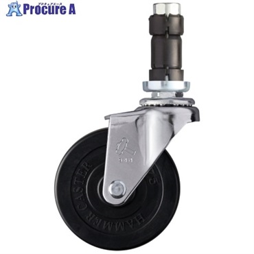 ハンマー パイプ差込み旋回式ゴム車輪 75mm φ25用 4203EN-R75  1個 ▼814-3049