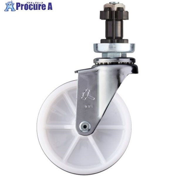 ハンマー パイプ差込み旋回式ナイロン車輪 100mm φ38用 4202EN-N100  1個 ▼814-3079