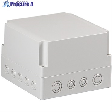 タカチ ノックアウト付防水・防塵ボックス ホワイトグレー 175×175×125 SPCM181813G  1台 ▼850-3311